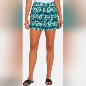 Wildfox Teal and Black Geometric Shorts Size M